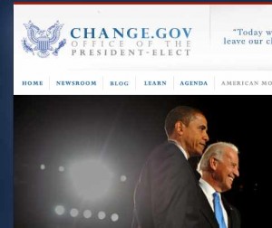 Ausriss aus Website des President-Elect