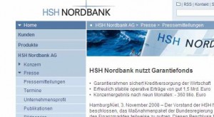 Ausriss aus der Website der HSH Nordbank