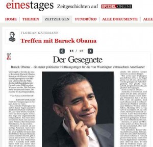 Ausriss aus Website Eines Tages